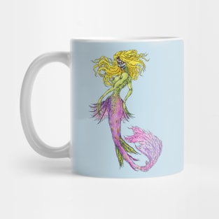 Sugar Skull Zombie Mermaid Mug